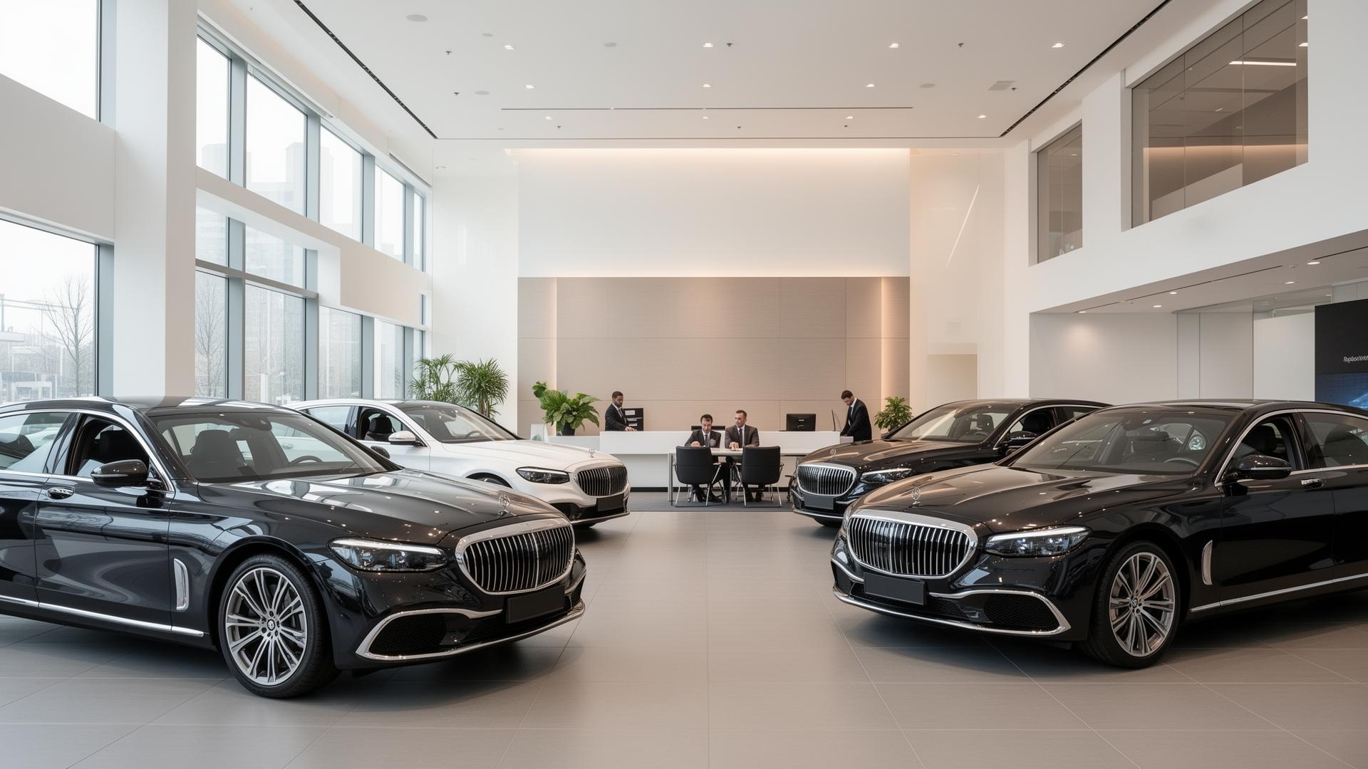 Modern car dealership